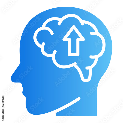 human mind gradient icon