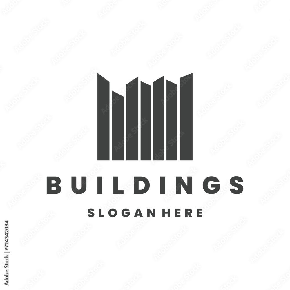 Buildings style logo icon design template flat vector Buildings style logo icon design template flat vector