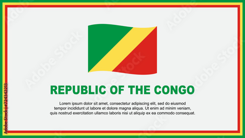 Free Download Republic Of The Congo Flag Abstract Background Design Template. Republic Of The Congo Independence Day Banner Social Media Vector Illustration. Republic Of The Congo Banner - GFXLoad