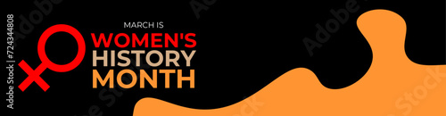 Vector illustration design for Women's History Month Annual declared month that highlights the contributions of women to events in history and contemporary society. banner, cover, poster.