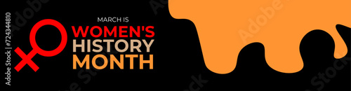 Vector illustration design for Women's History Month Annual declared month that highlights the contributions of women to events in history and contemporary society. banner, cover, poster.