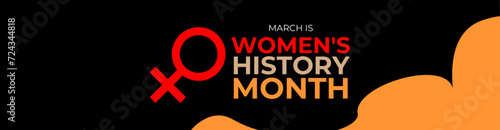 Vector illustration design for Women's History Month Annual declared month that highlights the contributions of women to events in history and contemporary society. banner, cover, poster.