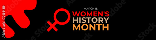 Vector illustration design for Women's History Month Annual declared month that highlights the contributions of women to events in history and contemporary society. banner, cover, poster.