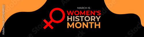 Vector illustration design for Women's History Month Annual declared month that highlights the contributions of women to events in history and contemporary society. banner, cover, poster.