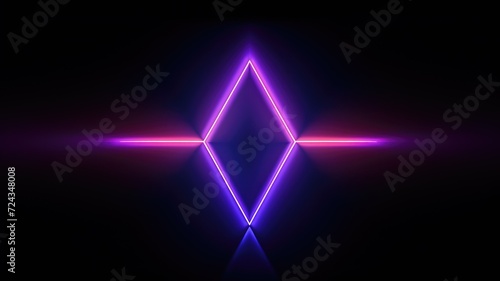 A photo featuring a vibrant purple and blue light set against a black background.