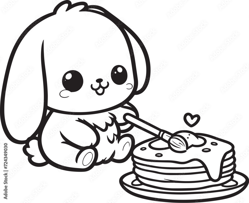 Fototapeta premium bunny with cake