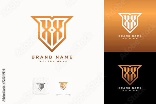 XX Monogram Initials Two Letter Creative Modern Logo Design Template for Your Business or Company (ID: 724349814)