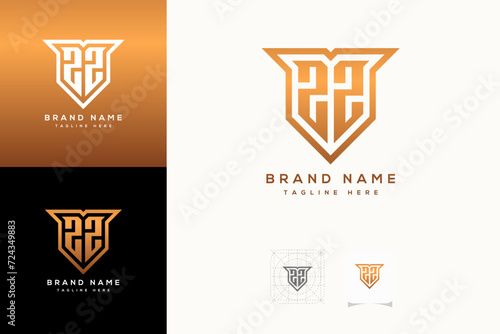 ZZ Monogram Initials Two Letter Creative Modern Logo Design Template for Your Business or Company (ID: 724349883)