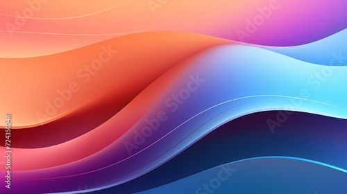 Abstract gradient geometric background. Fluid shapes and colorful graphic design., generative ai, 