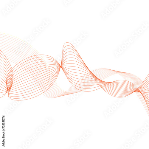 Abstract Gradient Wavy Line Decoration