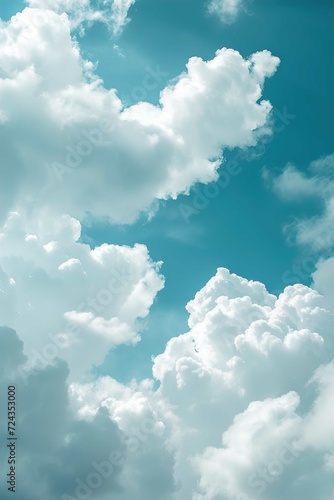 Blue sky background with clouds and wind