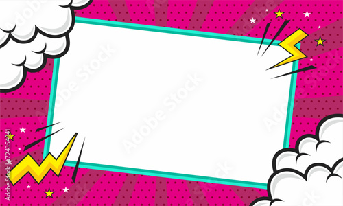 Comic art border background template