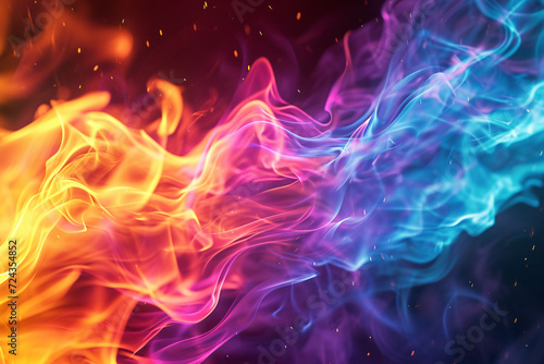 colorful fire flame