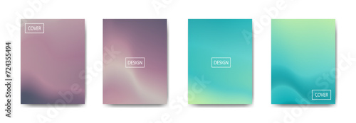 set of abstract background with beautiful gradation color, colorful background for poster flyer banner backdrop.vertical banner.cool fluid background vector illustration