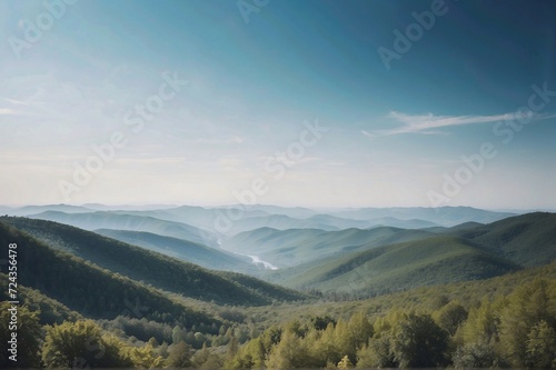 Beautiful view of landscape against clear sky