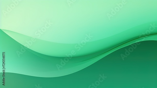 Abstract minimal background with green gradient. Dynamic wave banner background with soft green color , generative ai, 