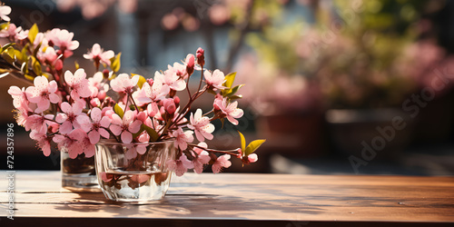 Twigs of pink cherry blossoms in daylight