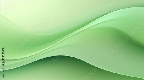 Abstract minimal background with green gradient. Dynamic wave banner background with soft green color , generative ai, 