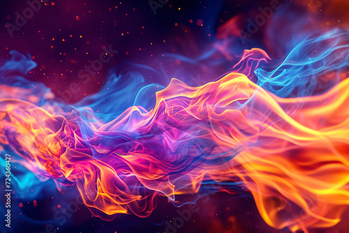 colorful fire flame