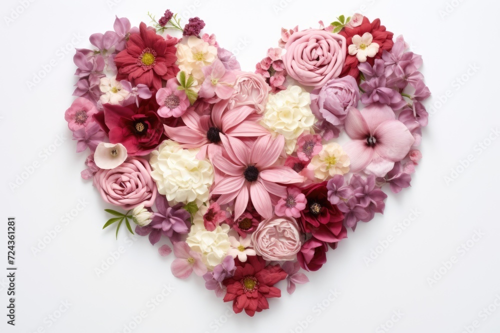 Heart from flowers of spring palette Heart from flowers of spring palette