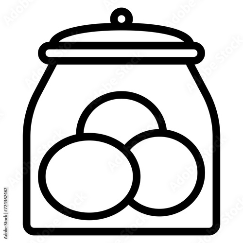 cookie jar icon with outline style. Suitable for website design, logo, app and UI. Based on the size of the icon in general, so it can be reduced.