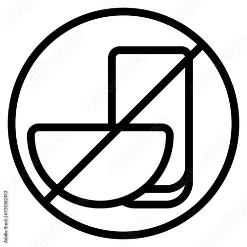 Fasting icon with outline style. Suitable for website design, logo, app and UI. Based on the size of the icon in general, so it can be reduced.