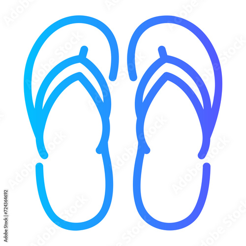 slipper Line Gradient Icon