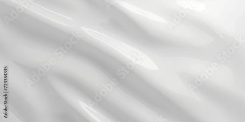 glossy white smooth surface in wavy form. white silk satin fabric background