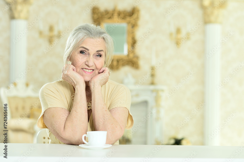 Portrait of beautiful happy woman at home Portrait of beautiful happy woman at home