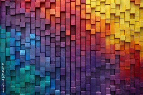 Colorful abstract background   Multicolored cubes of different sizes
