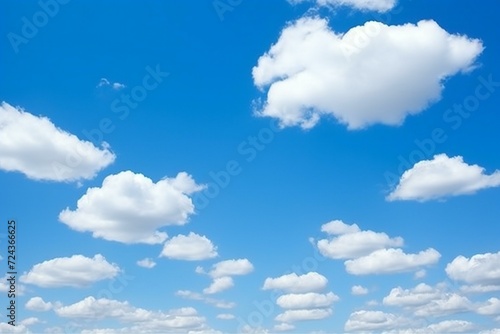 White clouds in the blue sky   Nature background   Close-up