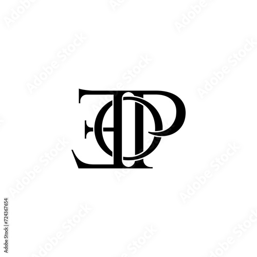 eop lettering initial monogram logo design photo