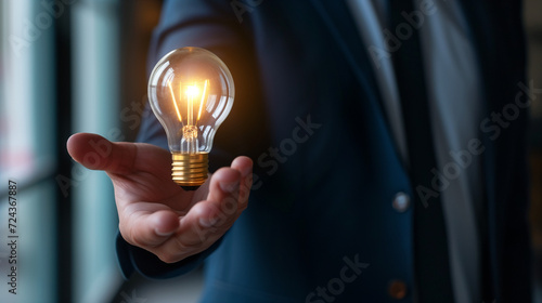 hand holding bulb