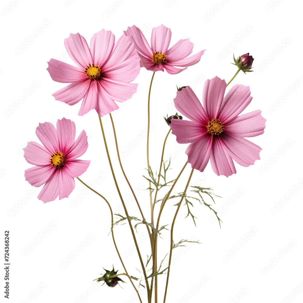 Cosmos flower isolated on transparent background Cosmos flower isolated on transparent background