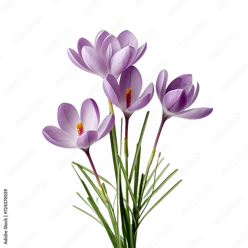 Crocus flower isolated on transparent background Crocus flower isolated on transparent background