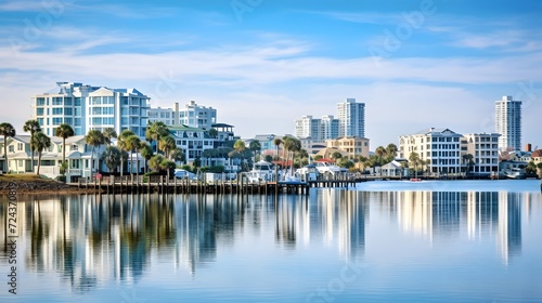Panoramic view of the town of San Diego  California.