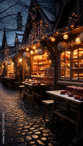 Christmas market in the old town of Riga in Latvia  Europe