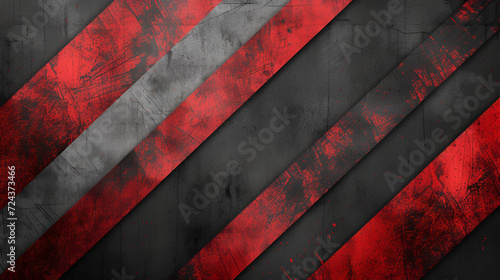 Dark red and grey grunge stripes abstract background, generative ai