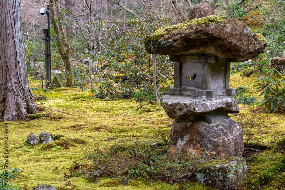 Moss garden in Sanzen-in temple in Kyoto, Japan Moss garden in Sanzen-in temple in Kyoto, Japan