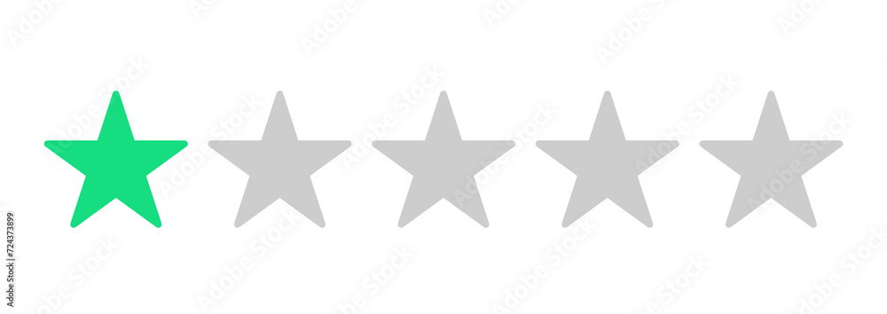 Obraz premium シンプルな緑色の1つ星マーク