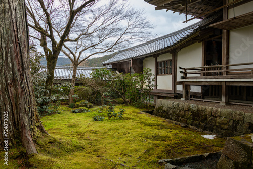 Moss garden in Sanzen-in temple in Kyoto, Japan