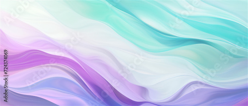 Pastel Dreamscape: Gentle Waves of Mint and Lavender 