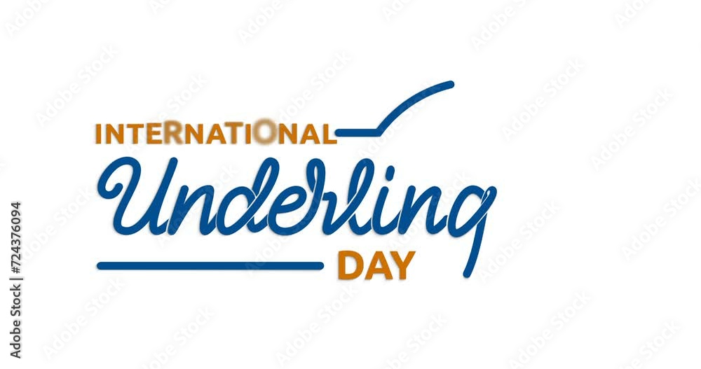 International Underlings Day text animation with alpha channel. Handwritten inscription calligraphy. Great for International Underlings Day celebrates these unsung heroes. Transparent background International Underlings Day text animation with alpha channel. Handwritten inscription calligraphy. Great for International Underlings Day celebrates these unsung heroes. Transparent background