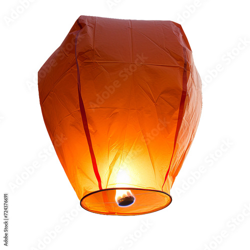 Sky lantern, isolated PNG object photo