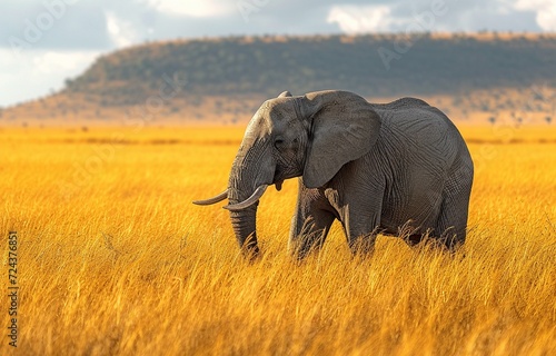 A Masai savanah elephant