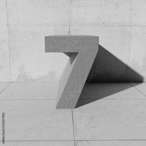 Number Seven 7 7th Seventh Floor Font Character Sign Symbol Digit