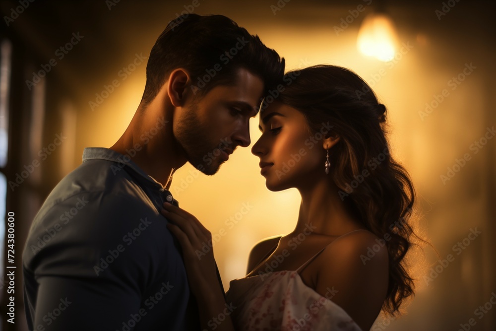 Closeup of a couple kissing. guy and girl, portrait, lovers, man and woman, passion, sensuality Closeup of a couple kissing. guy and girl, portrait, lovers, man and woman, passion, sensuality