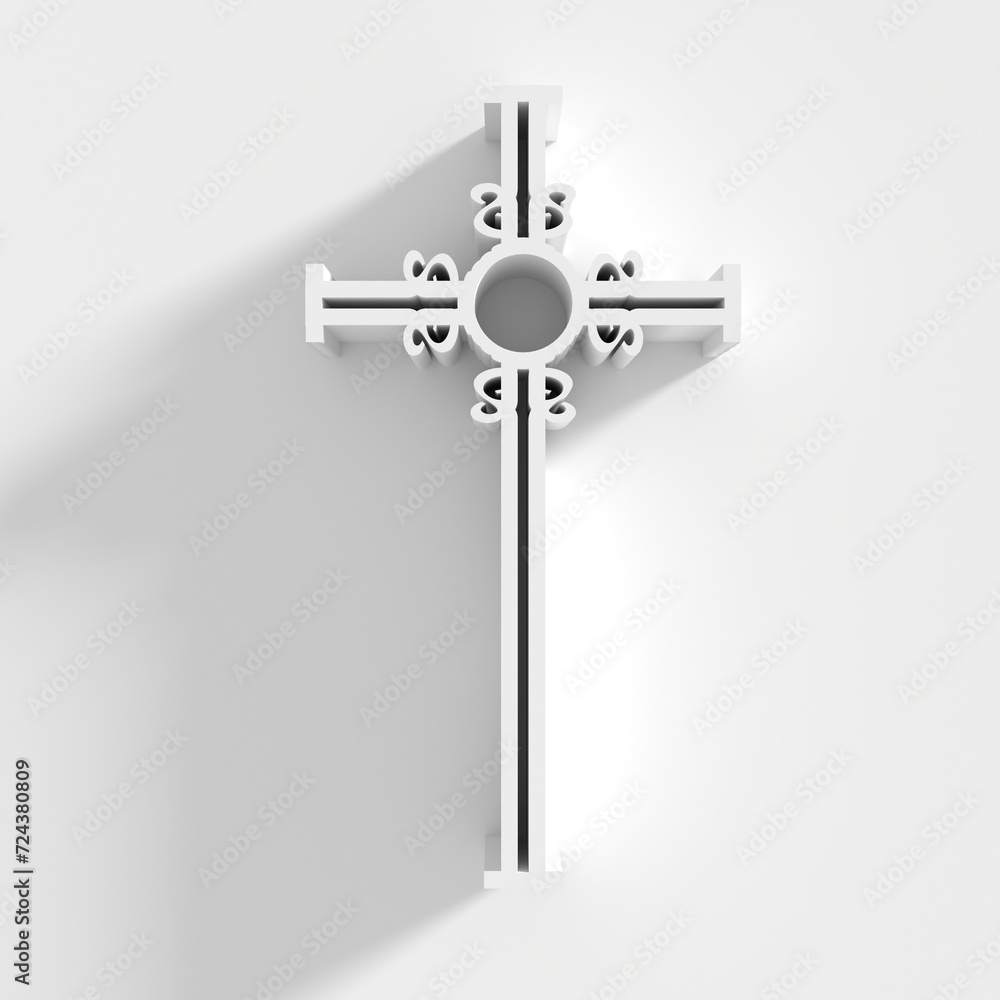 Christian cross. Religion concept illustration. 3D render Christian cross. Religion concept illustration. 3D render
