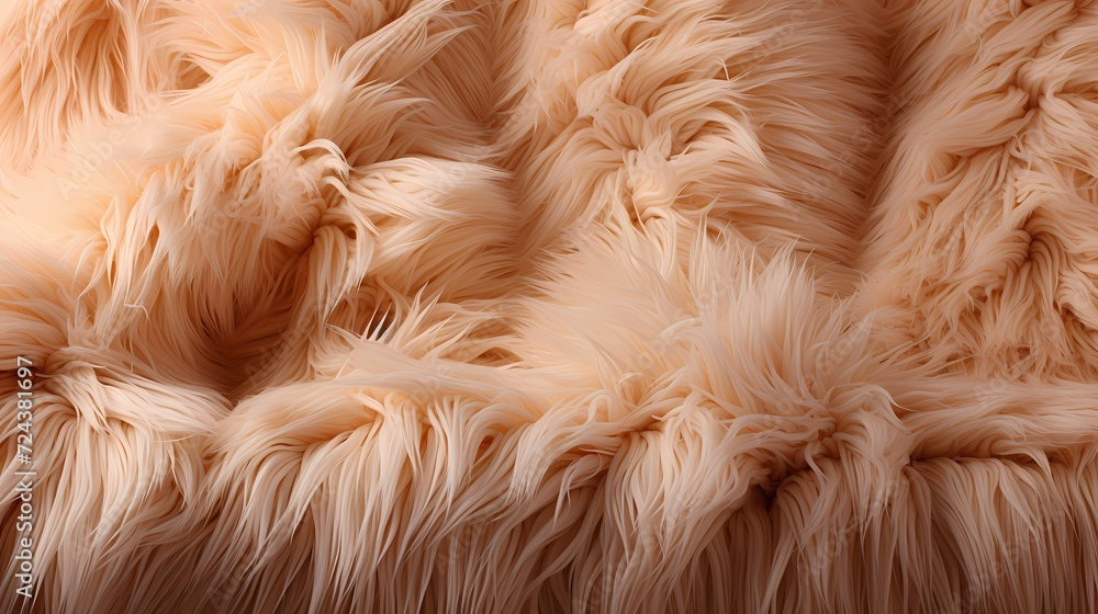Faux fur texture with a soft and fluffy appearance - obrazy, fototapety, plakaty 
