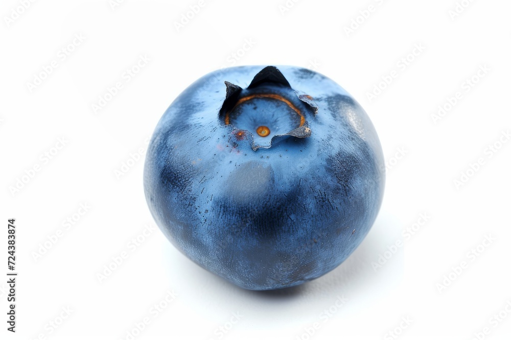 Single ripe blueberry on a white background Single ripe blueberry on a white background